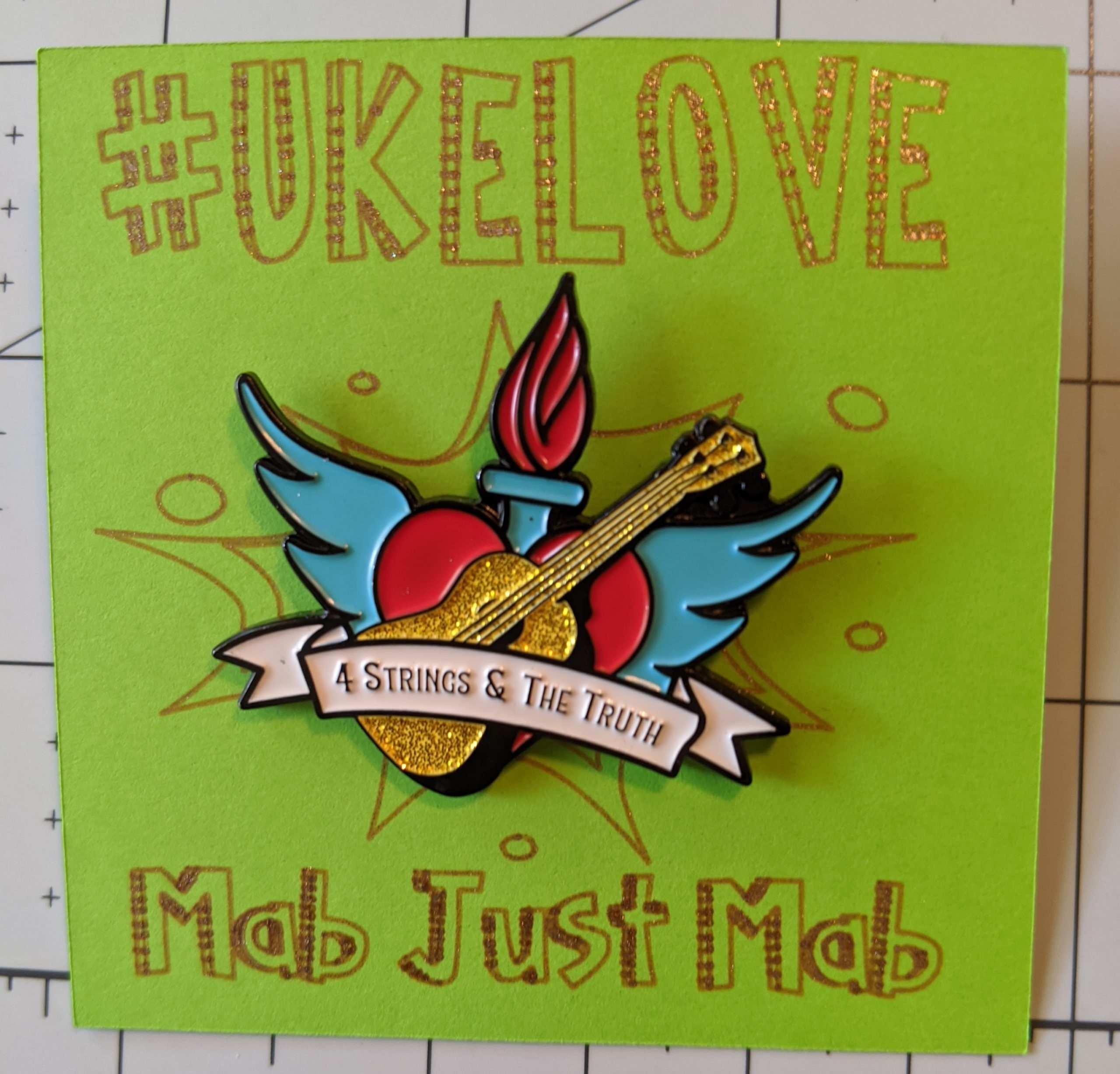 #UkeLove pin – 4 Strings & The Truth