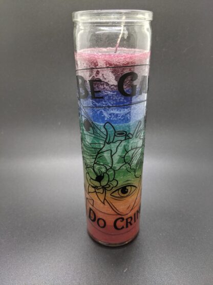 Be Gay Do Crime Prayer Candle - Image 3